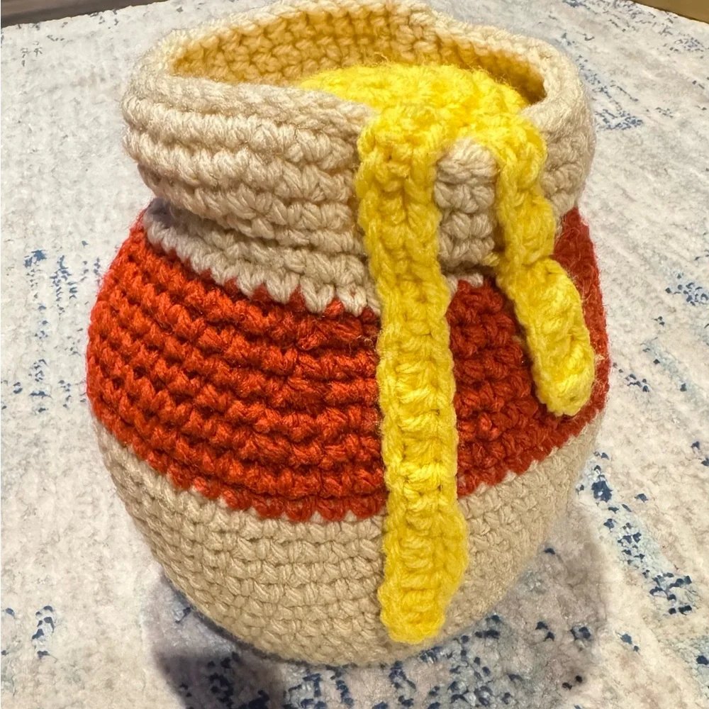 Handmade Crochet Baby Costume Set - Red and Yellow - Winnie the Pooh - Picture 2 of 5
